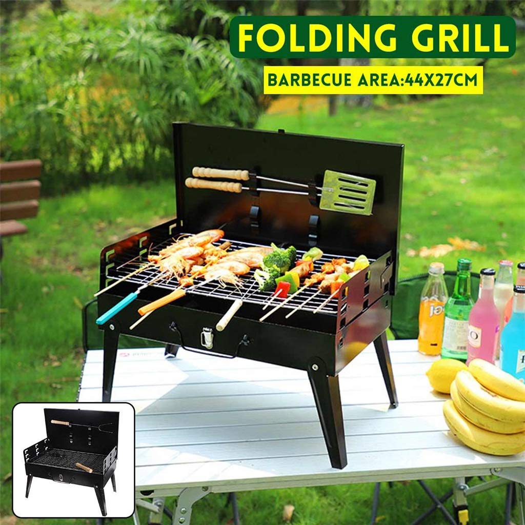 SGSHQQ Foldable BBQ Grill Rack Portable Camping Picnic Mini BBQ Grill Rack Barbecue Accessories Cooking Tools for Home and Outdoor