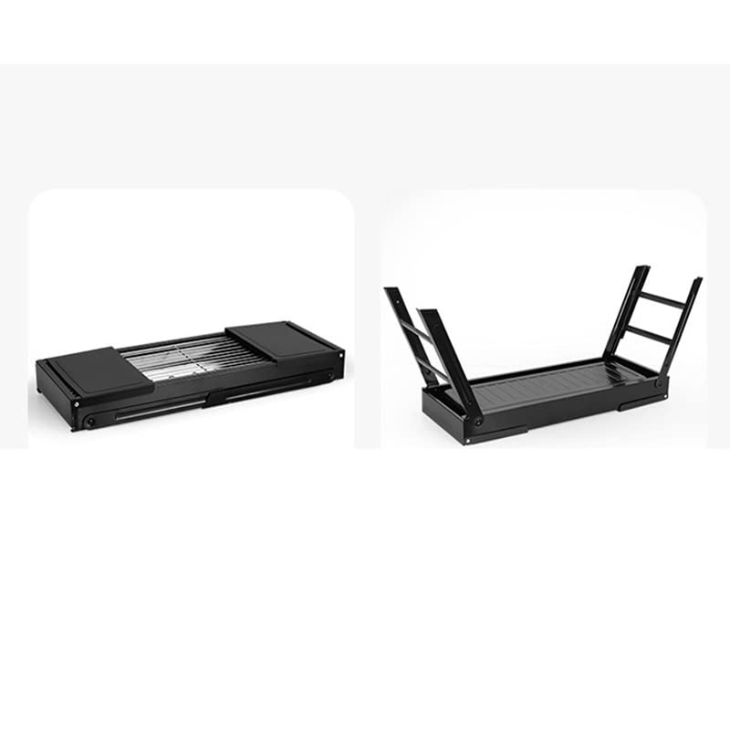 Barbeque Grill Home Outdoor Barbecue Grill Rack Portable Folding Side Pull Detachable Barbecue Stove (D Light Grey)