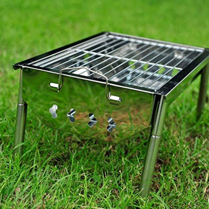 bbq grill, Barbecue Grill Barbecue Charcoal Grill Stainless Steel Portable BBQ Tool Kits for Outdoor Cooking Camping Hiking Picnic Patio Smokers