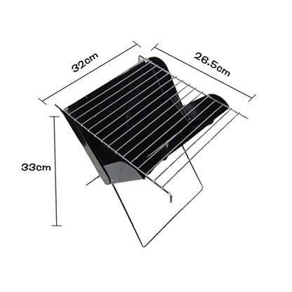 SGSHQQ Barbecue Rack Foldable Iron Plate Portable Barbecue Rack Tool Barbecue Rack Outdoor Camping Equipment