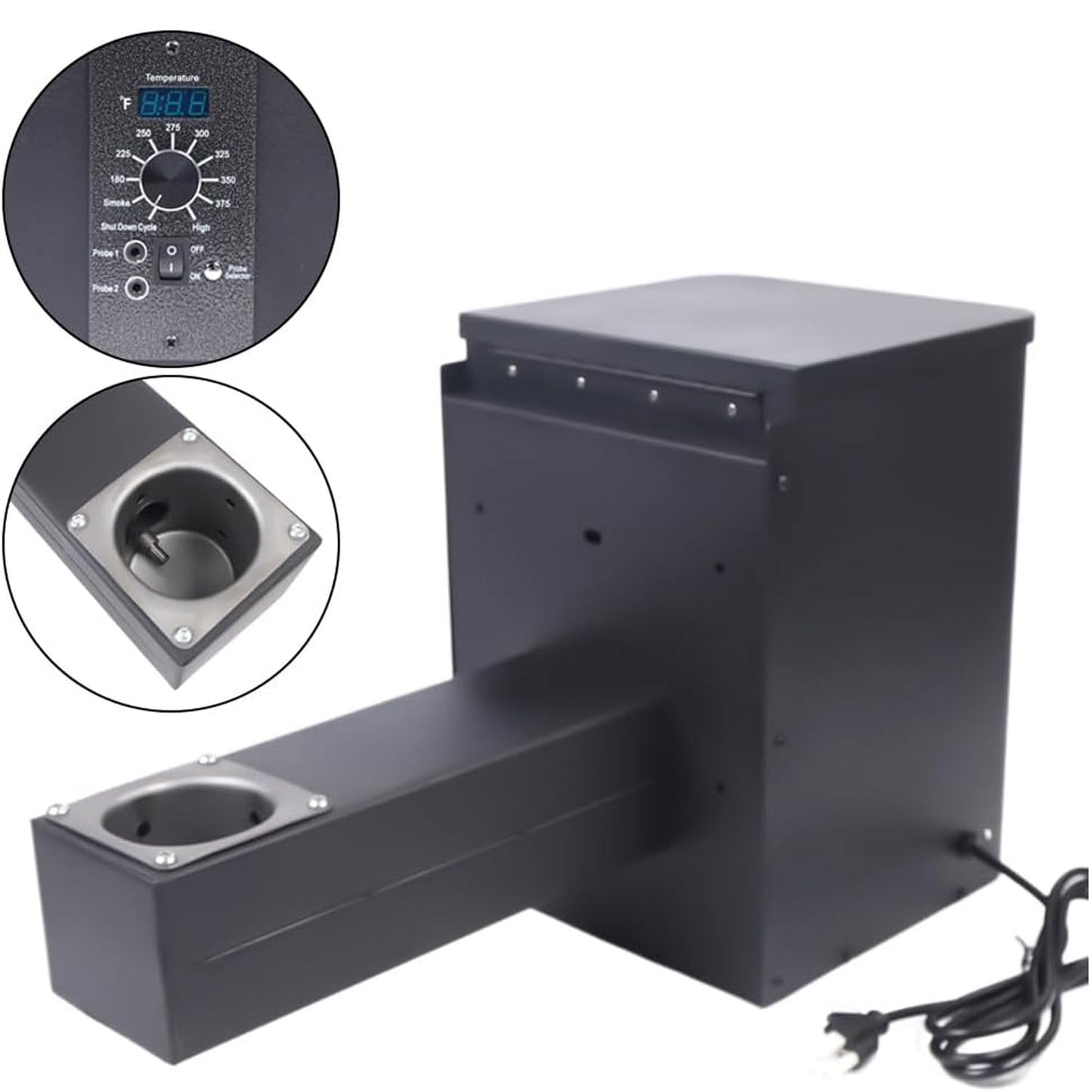 BBQ Pellet Smoker Hopper, DIY Intelligent Temperature Control Feeding Box, Pellet Pipe Feeder, Barbecue Grill Accessories Set for Grill, Smoke, Bake