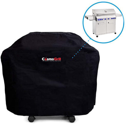 CosmoGrill Platinum Stainless Steel 8 Burner 6+2 Gas BBQ Grill with Waterproof Cover, High-Performance Outdoor Barbecue for Garden Cooking