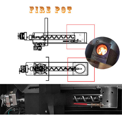 BBQ Pellet Smoker Hopper, DIY Intelligent Temperature Control Feeding Box, Pellet Pipe Feeder, Barbecue Grill Accessories Set for Grill, Smoke, Bake