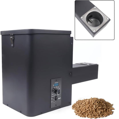 BBQ Pellet Smoker Hopper, DIY Intelligent Temperature Control Feeding Box, Pellet Pipe Feeder, Barbecue Grill Accessories Set for Grill, Smoke, Bake