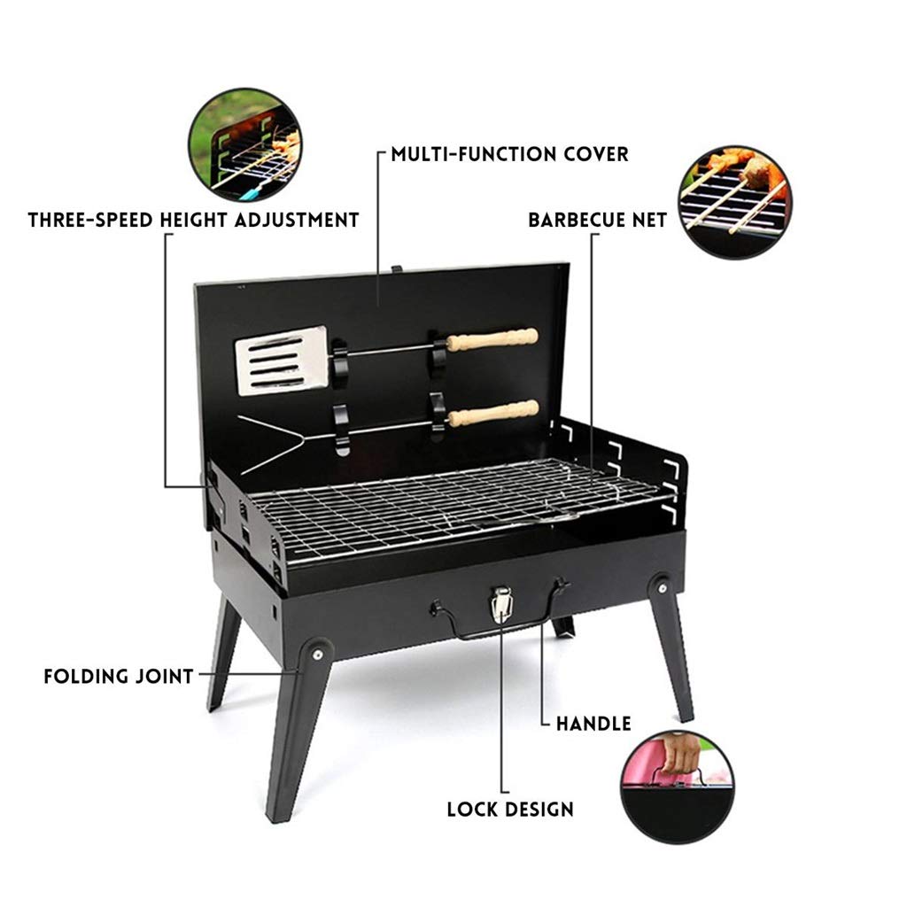 SGSHQQ Foldable BBQ Grill Rack Portable Camping Picnic Mini BBQ Grill Rack Barbecue Accessories Cooking Tools for Home and Outdoor