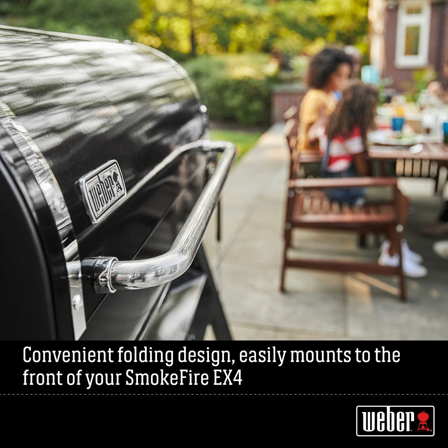 Weber 7002 SmokeFire EX4 Folding Front Shelf, Silver