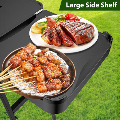 Portable Indoor Grill Table Stand for Ninja Woodfire Outdoor Grill(OG701 OG850 OG951 Series), 51Inch Folding Camping BBQ Stand for Weber Q100 Q200 Q300, for Blackstone Griddle, for Ooni Pizza Oven